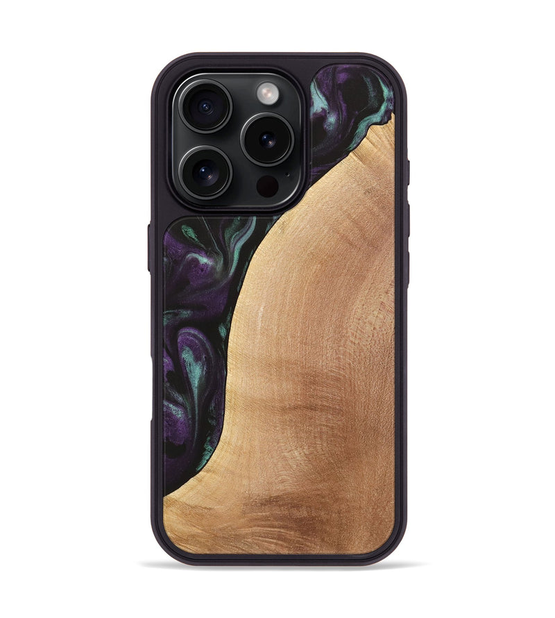 iPhone 16 Pro Wood Phone Case - Erykah (Purple, 735514)