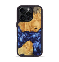 iPhone 16 Pro Wood Phone Case - Fannye (Blue, 735521)