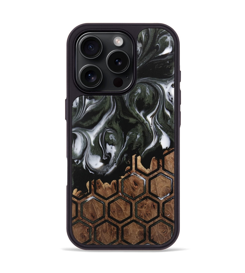 iPhone 16 Pro Wood Phone Case - Makam (Pattern, 735530)