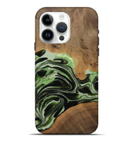 iPhone 15 Pro Max Wood Live Edge Phone Case - Janina (Green, 735617)