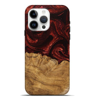 iPhone 15 Pro Max Wood Live Edge Phone Case - Jimmy (Red, 735623)