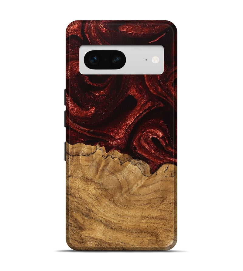 Pixel 7 Wood Live Edge Phone Case - Jimmy (Red, 735623)