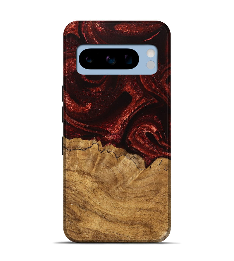 Pixel 8 Pro Wood Live Edge Phone Case - Jimmy (Red, 735623)