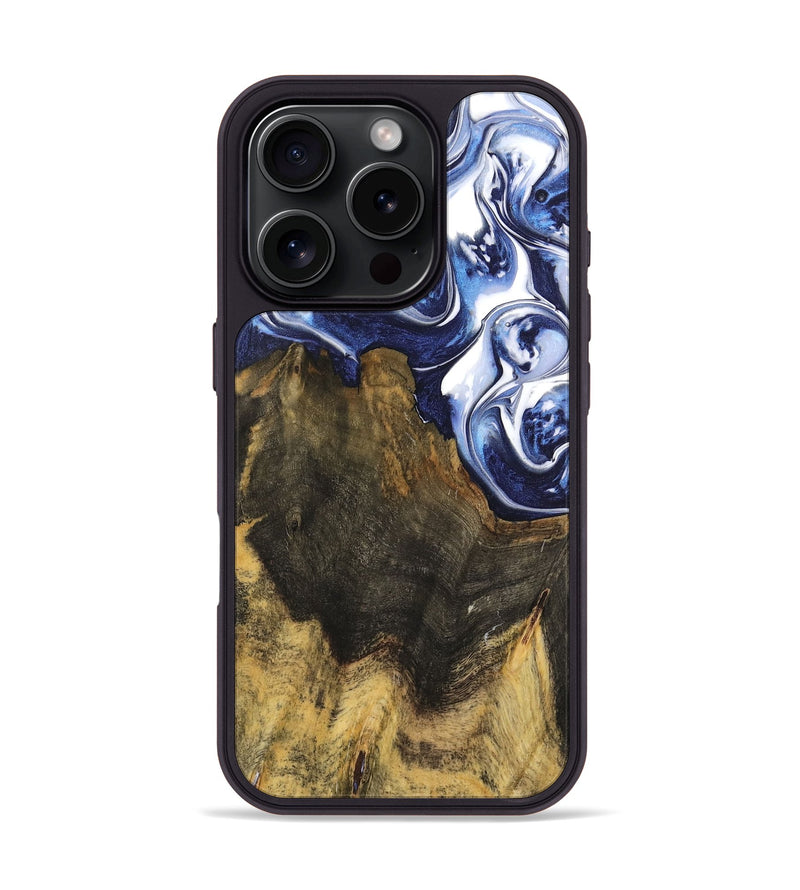 iPhone 16 Pro Wood Phone Case - Conard (Blue, 735887)