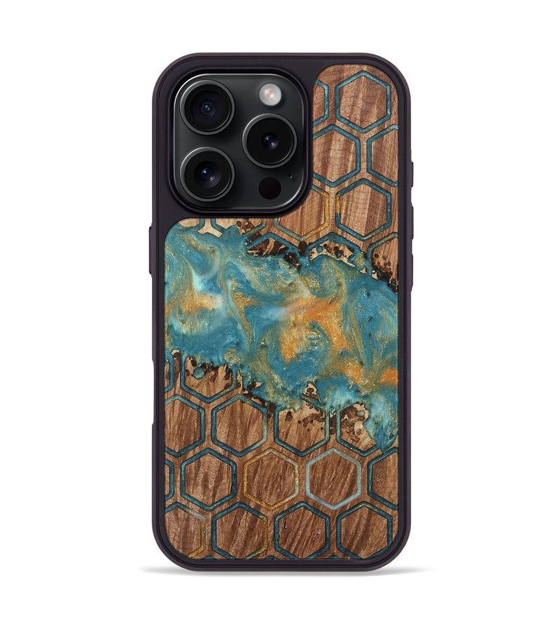 iPhone 16 Pro Wood Phone Case - Ayda (Pattern, 735921)