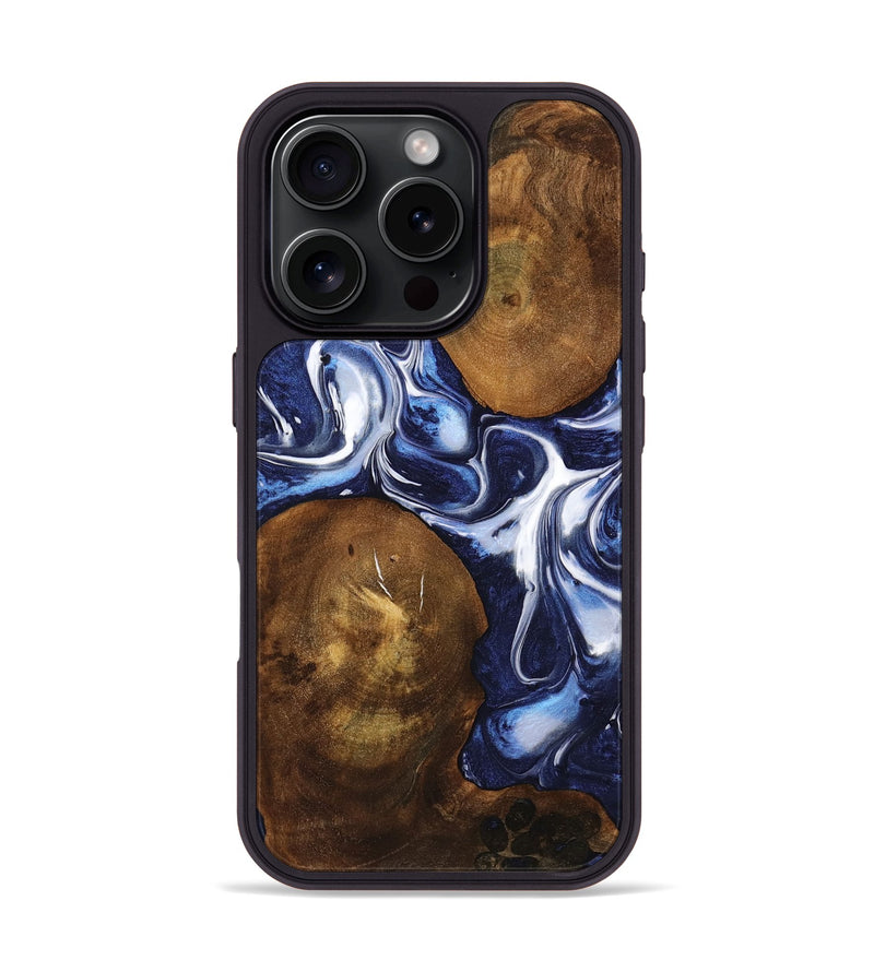 iPhone 16 Pro Wood Phone Case - Priore (Blue, 735924)