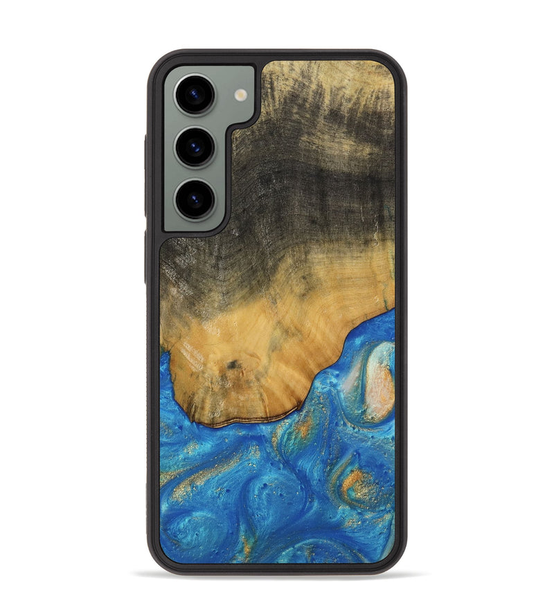 Galaxy S23 Plus Wood Phone Case - Tilly (Teal & Gold, 736214)