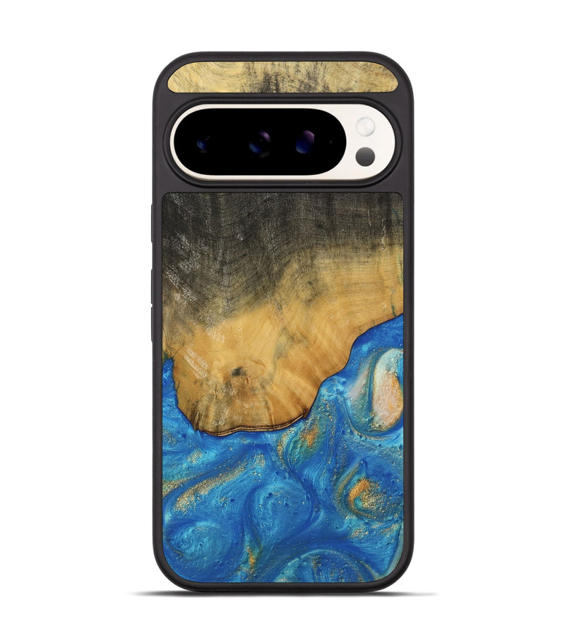 Pixel 9 Pro Wood Phone Case - Tilly (Teal & Gold, 736214)