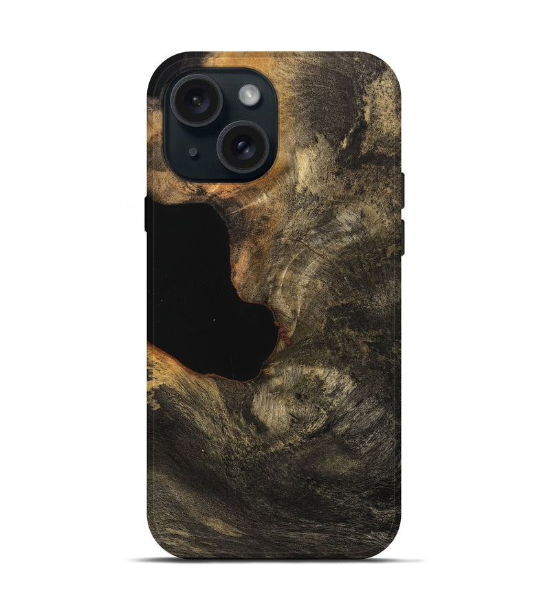 iPhone 15 Wood Live Edge Phone Case - Osmond (Wood Burl, 736343)