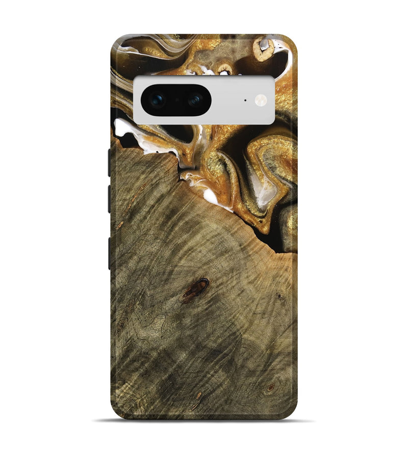 Pixel 7 Wood Live Edge Phone Case - Stacey (Black & White, 736522)