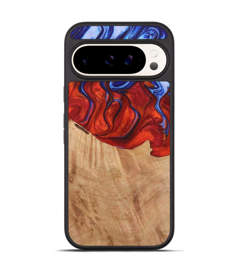 Pixel 9 Wood Phone Case - Ashok (Fire & Ice, 736625)