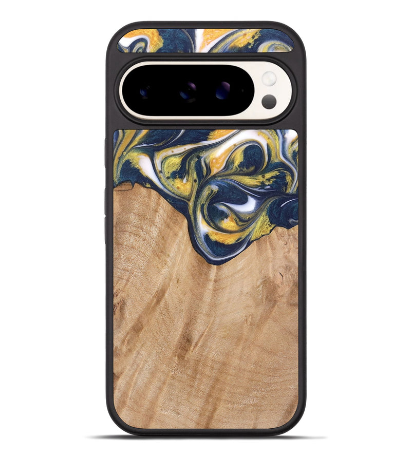 Pixel 9 Pro XL Wood Phone Case - Saied (Teal & Gold, 736995)