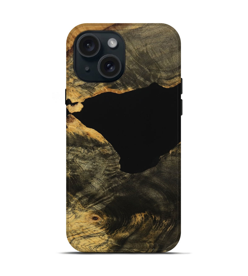 iPhone 15 Wood Live Edge Phone Case - Drusy (Wood Burl, 737329)