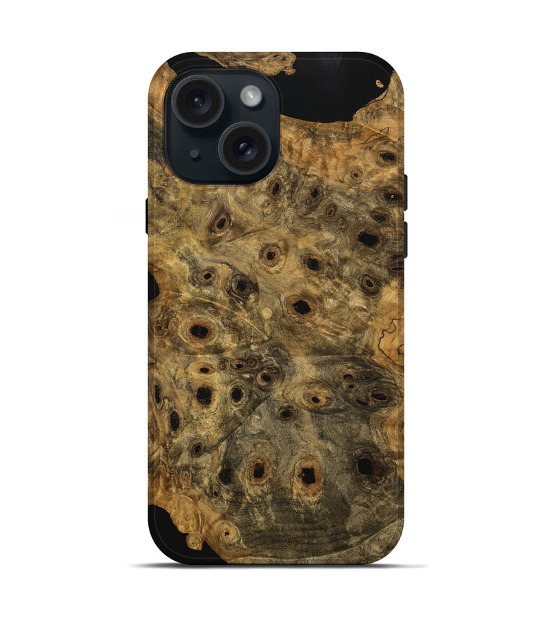 iPhone 15 Wood Live Edge Phone Case - Karson (Wood Burl, 737674)