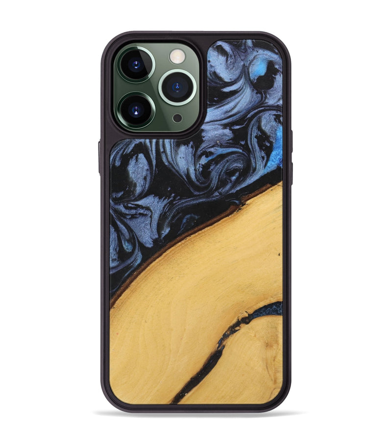 iPhone 13 Pro Max Wood Phone Case - Teena (Blue, 737732)