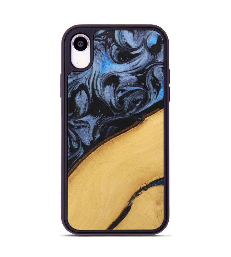 iPhone Xr Wood Phone Case - Teena (Blue, 737732)