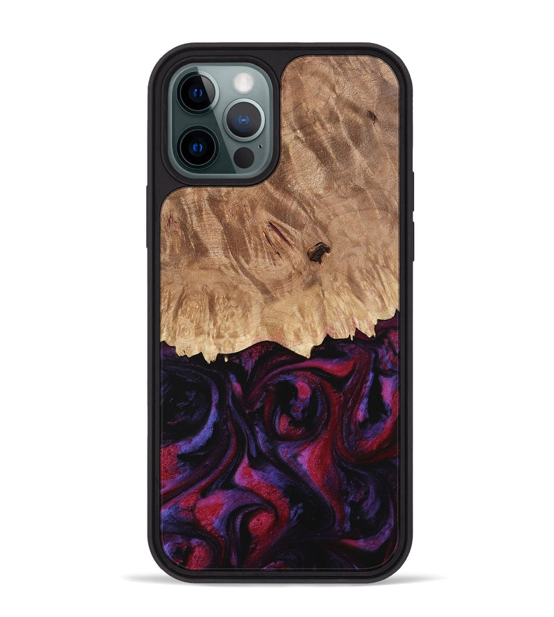 iPhone 12 Pro Max Wood Phone Case - Ofelia (Purple, 737785)