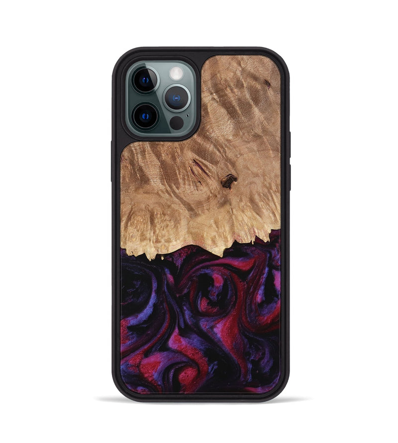 iPhone 12 Pro Wood Phone Case - Ofelia (Purple, 737785)