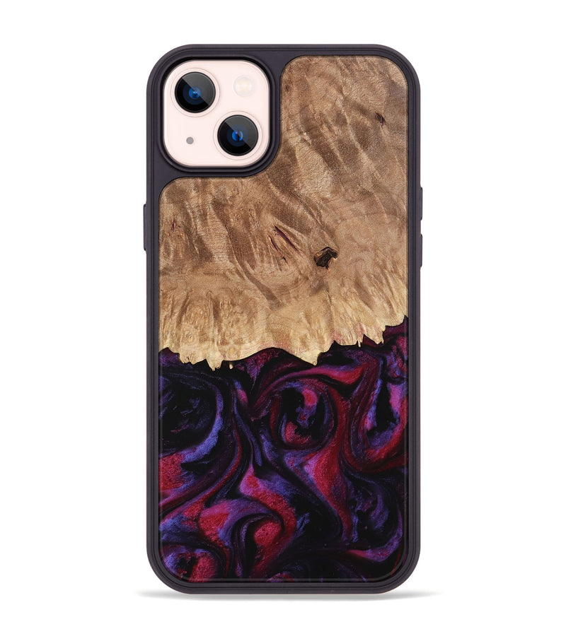 iPhone 14 Plus Wood Phone Case - Ofelia (Purple, 737785)