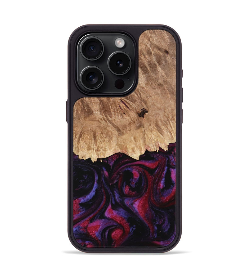 iPhone 15 Pro Wood Phone Case - Ofelia (Purple, 737785)