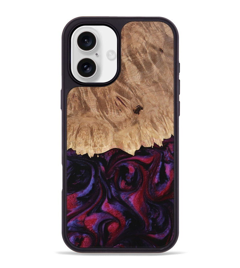 iPhone 16 Plus Wood Phone Case - Ofelia (Purple, 737785)