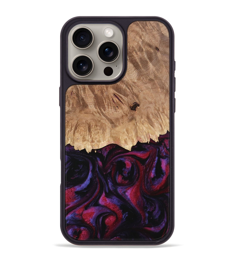 iPhone 16 Pro Max Wood Phone Case - Ofelia (Purple, 737785)