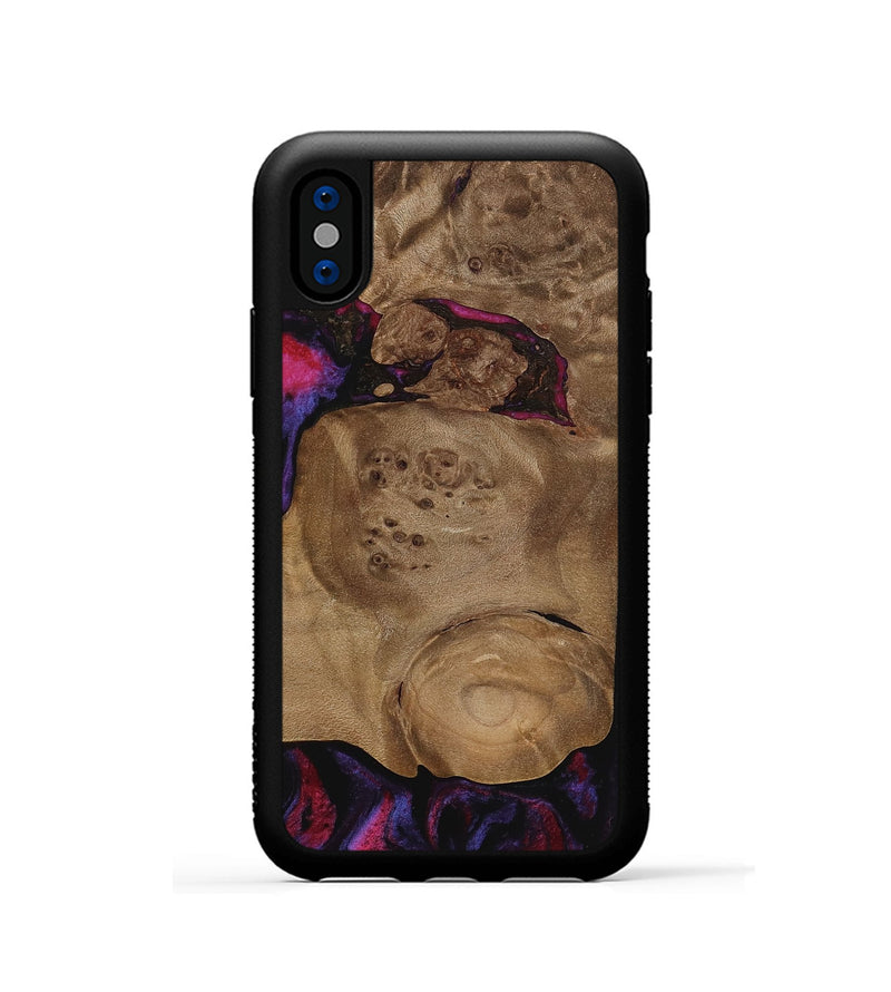 iPhone Xs Wood Phone Case - Jerimy (Purple, 737786)