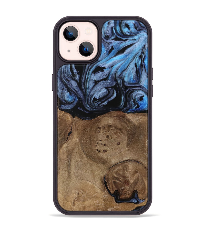 iPhone 14 Plus Wood Phone Case - Bette (Blue, 737808)