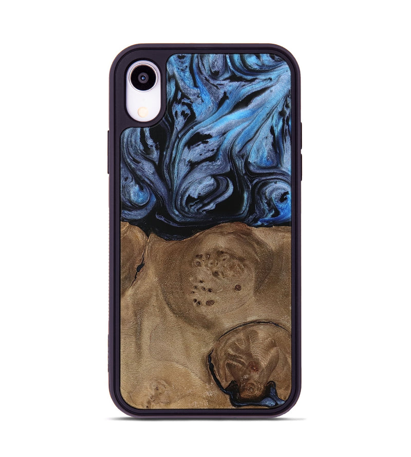 iPhone Xr Wood Phone Case - Bette (Blue, 737808)