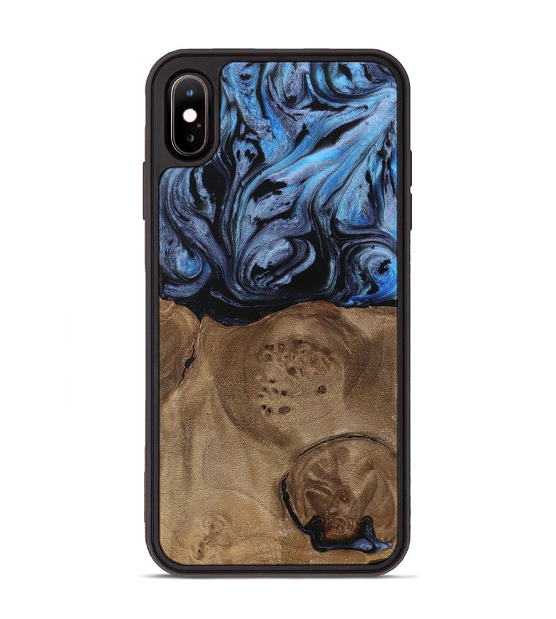 iPhone Xs Max Wood Phone Case - Bette (Blue, 737808)