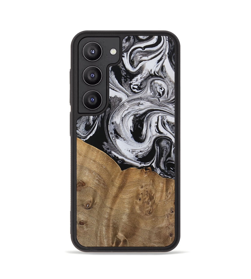 Galaxy S23 Wood Phone Case - Kylee (Black & White, 737813)