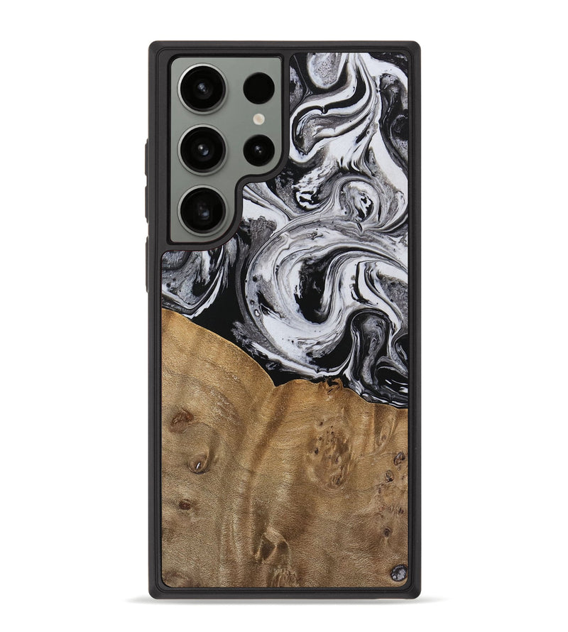 Galaxy S23 Ultra Wood Phone Case - Kylee (Black & White, 737813)