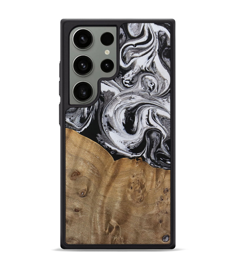 Galaxy S24 Ultra Wood Phone Case - Kylee (Black & White, 737813)