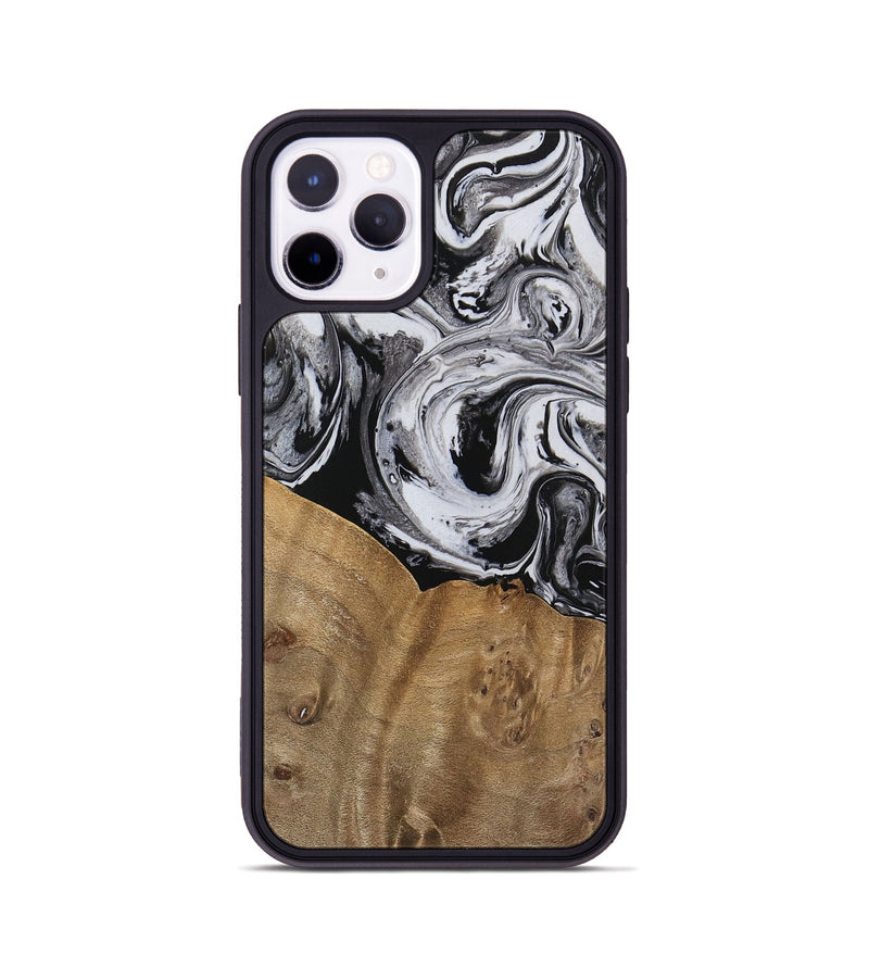 iPhone 11 Pro Wood Phone Case - Kylee (Black & White, 737813)