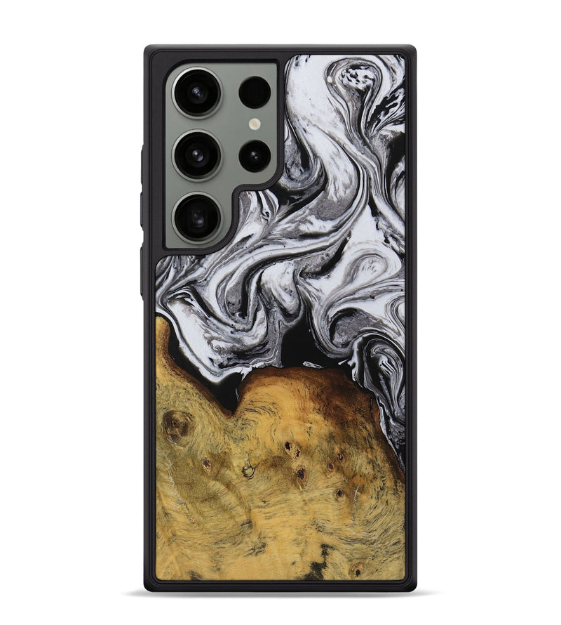 Galaxy S24 Ultra Wood Phone Case - Vincent (Black & White, 737841)