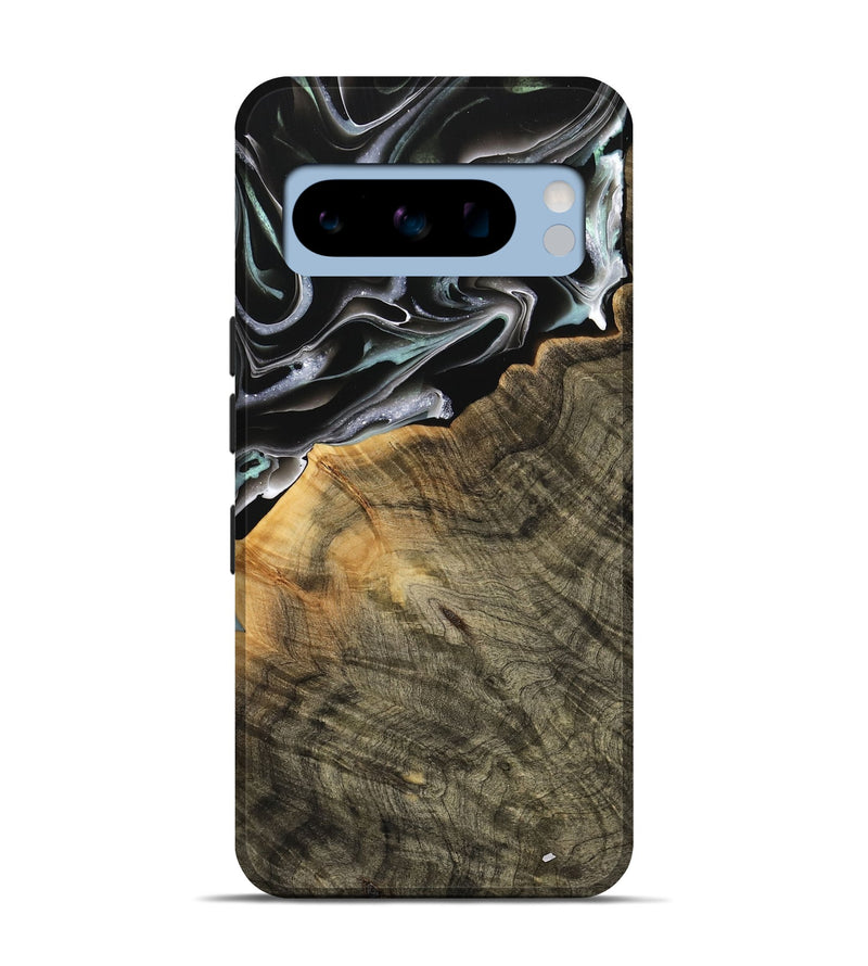 Pixel 8 Pro Wood Live Edge Phone Case - Sanjoy (Black & White, 737946)