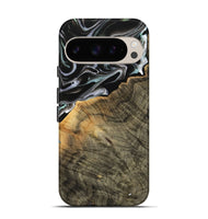 Pixel 9 Wood Live Edge Phone Case - Sanjoy (Black & White, 737946)