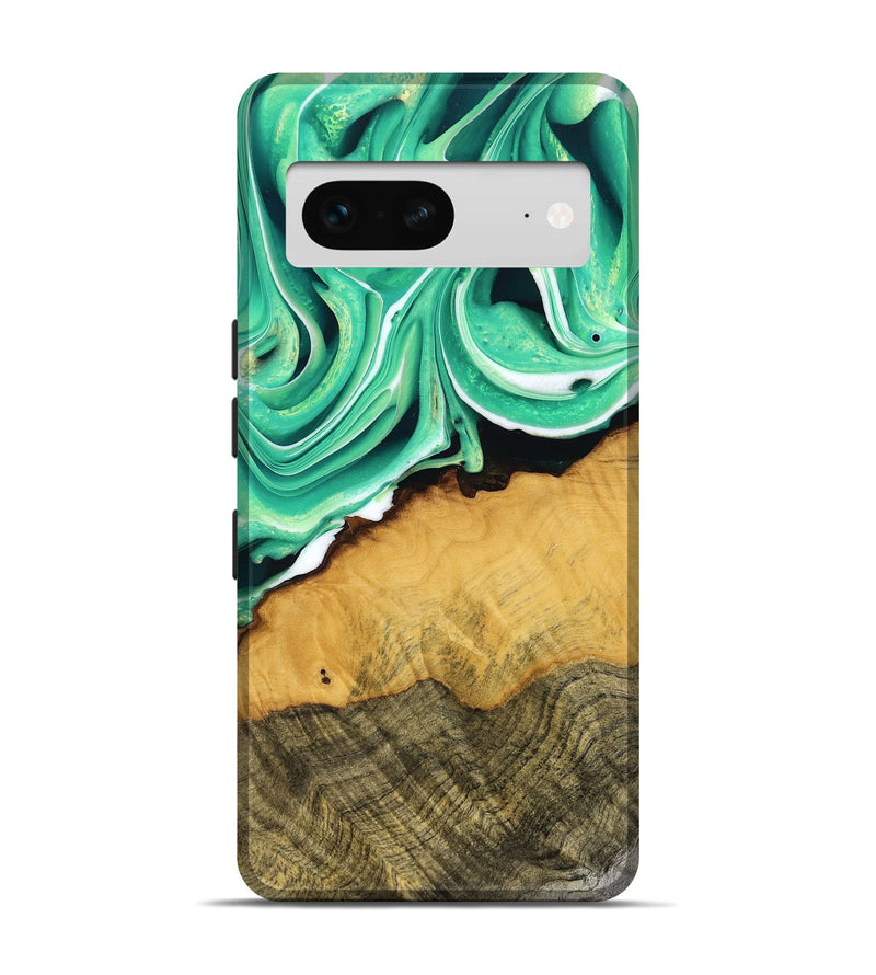 Pixel 7 Wood Live Edge Phone Case - Liliana (Green, 737948)