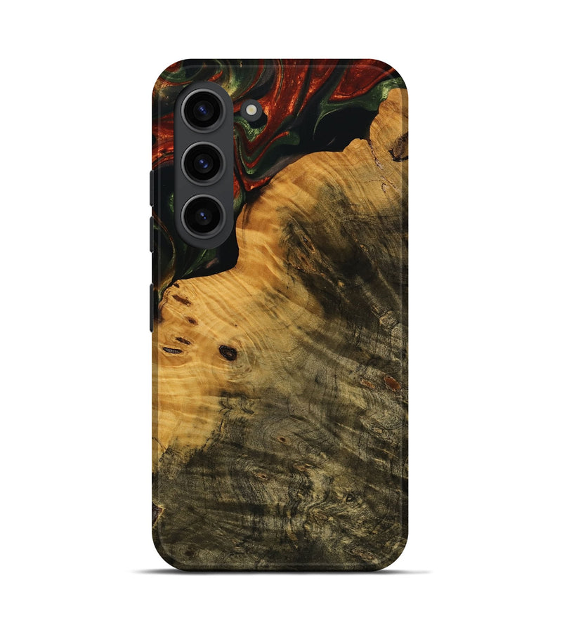 Galaxy S23 Wood Live Edge Phone Case - Zino (Green, 737955)