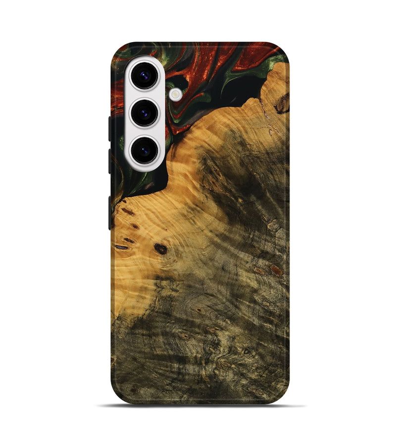 Galaxy S25 Wood Live Edge Phone Case - Zino (Green, 737955)