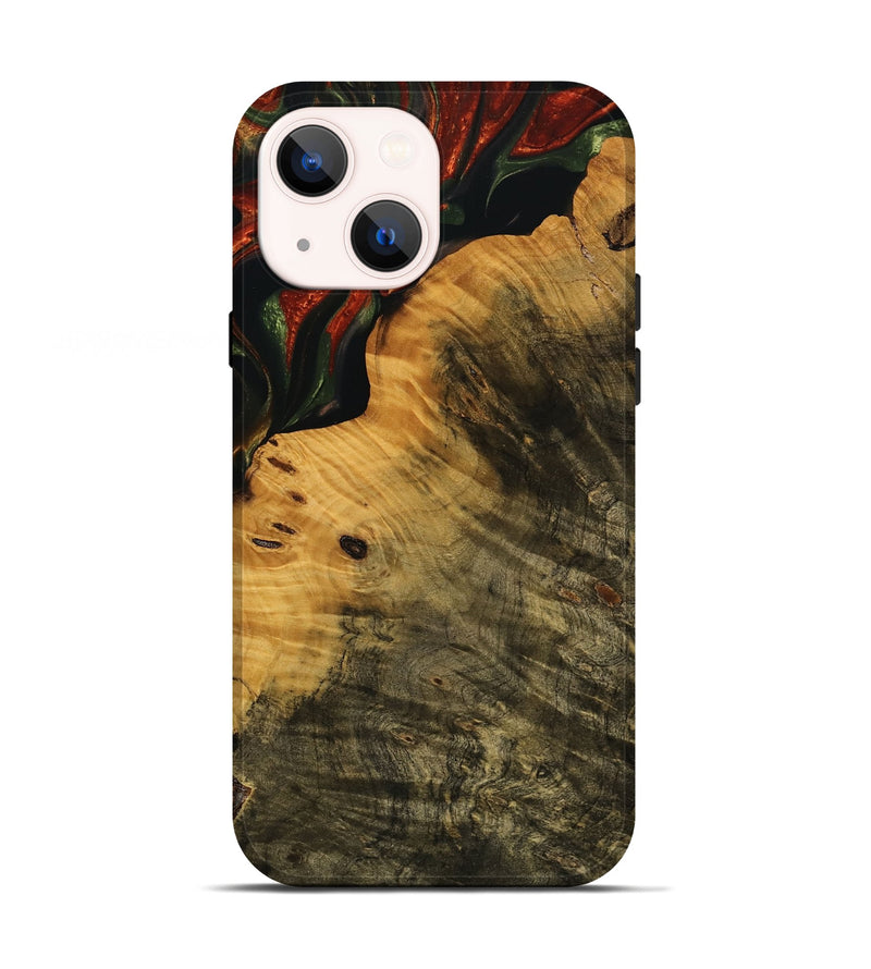 iPhone 13 Wood Live Edge Phone Case - Zino (Green, 737955)