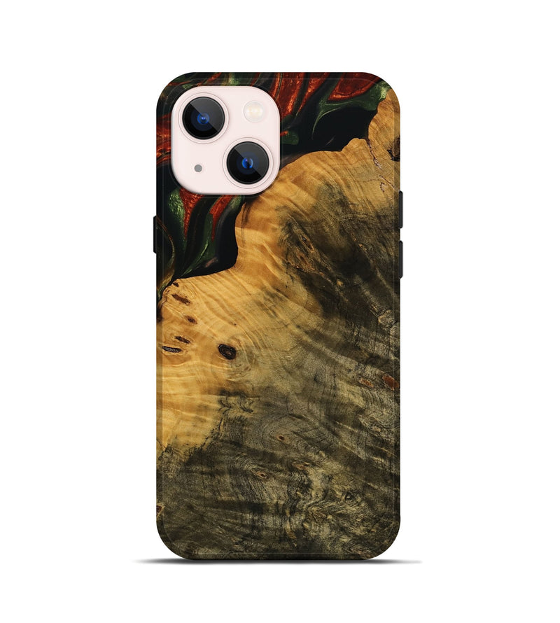 iPhone 13 mini Wood Live Edge Phone Case - Zino (Green, 737955)