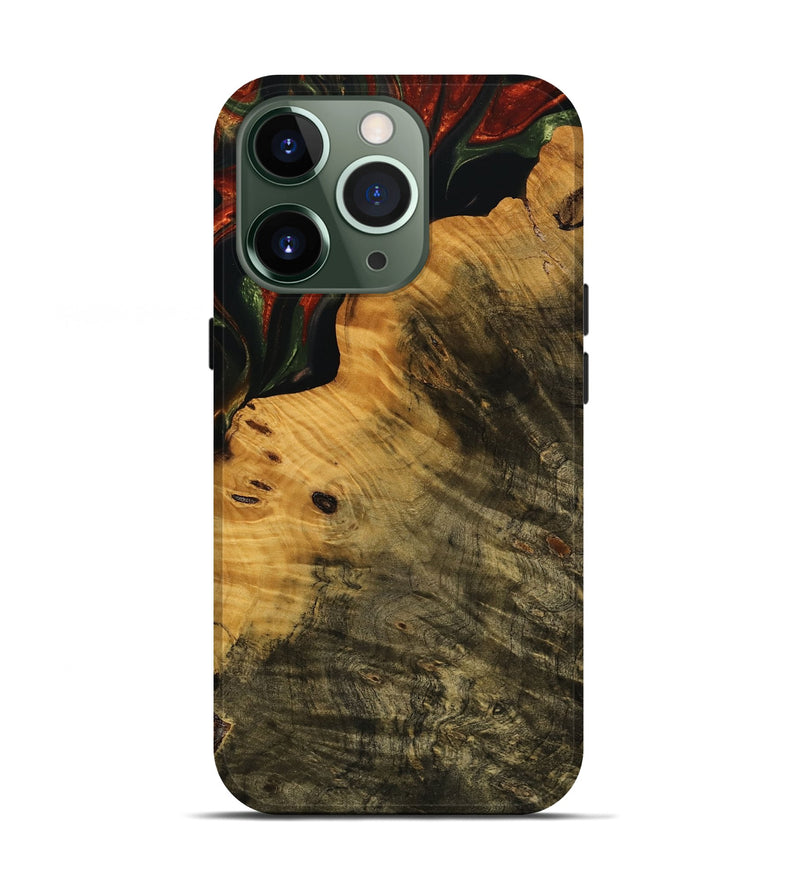 iPhone 13 Pro Wood Live Edge Phone Case - Zino (Green, 737955)