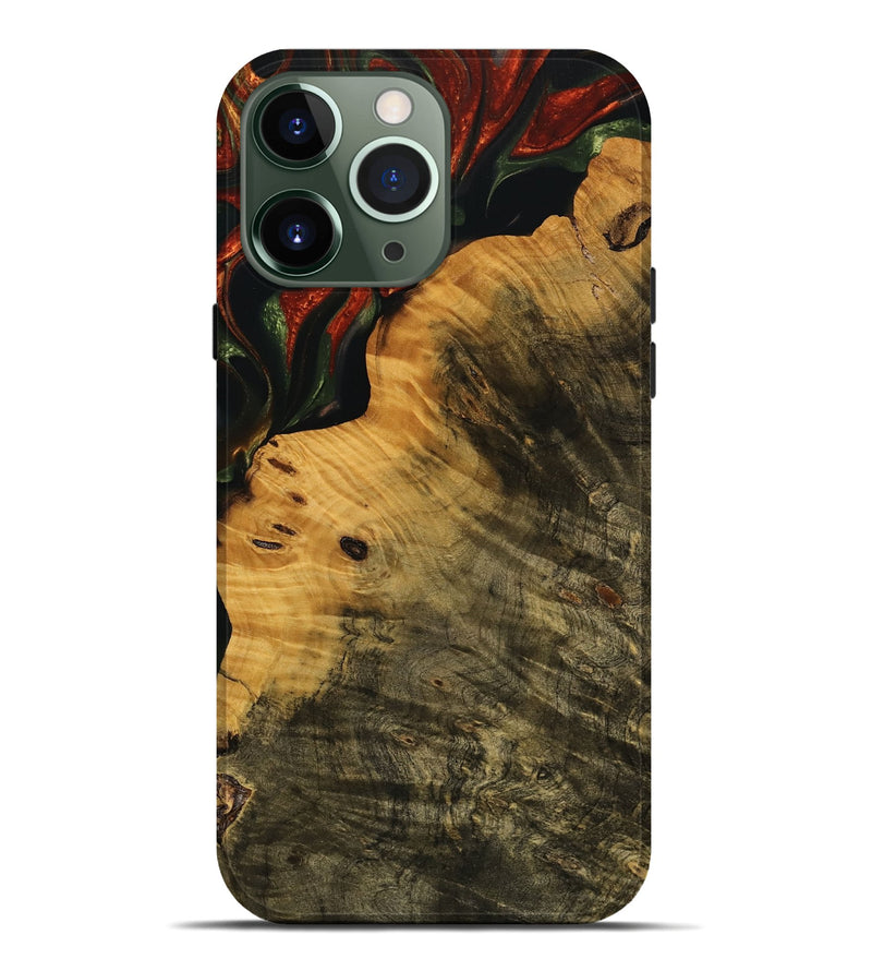 iPhone 13 Pro Max Wood Live Edge Phone Case - Zino (Green, 737955)