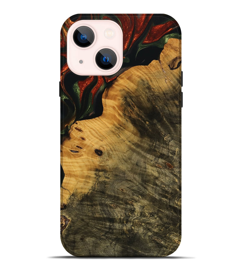 iPhone 14 Plus Wood Live Edge Phone Case - Zino (Green, 737955)