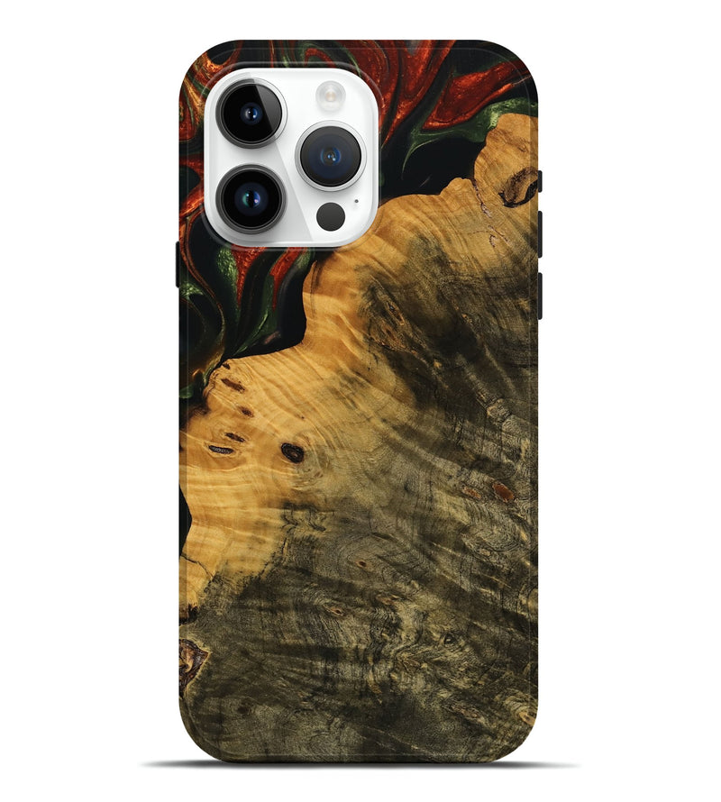 iPhone 15 Pro Max Wood Live Edge Phone Case - Zino (Green, 737955)