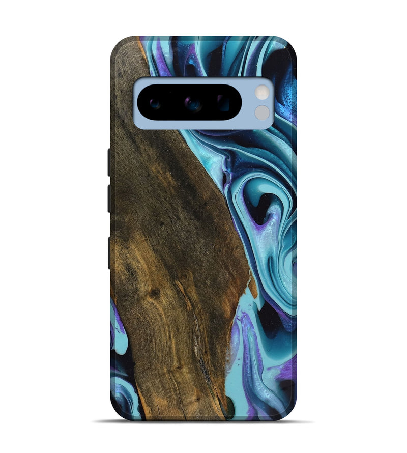 Pixel 8 Pro Wood Live Edge Phone Case - Isabel (Blue, 738043)