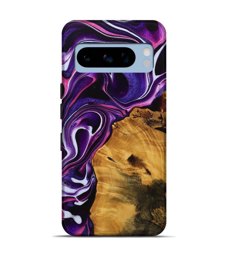 Pixel 8 Pro Wood Live Edge Phone Case - Letitia (Purple, 738048)