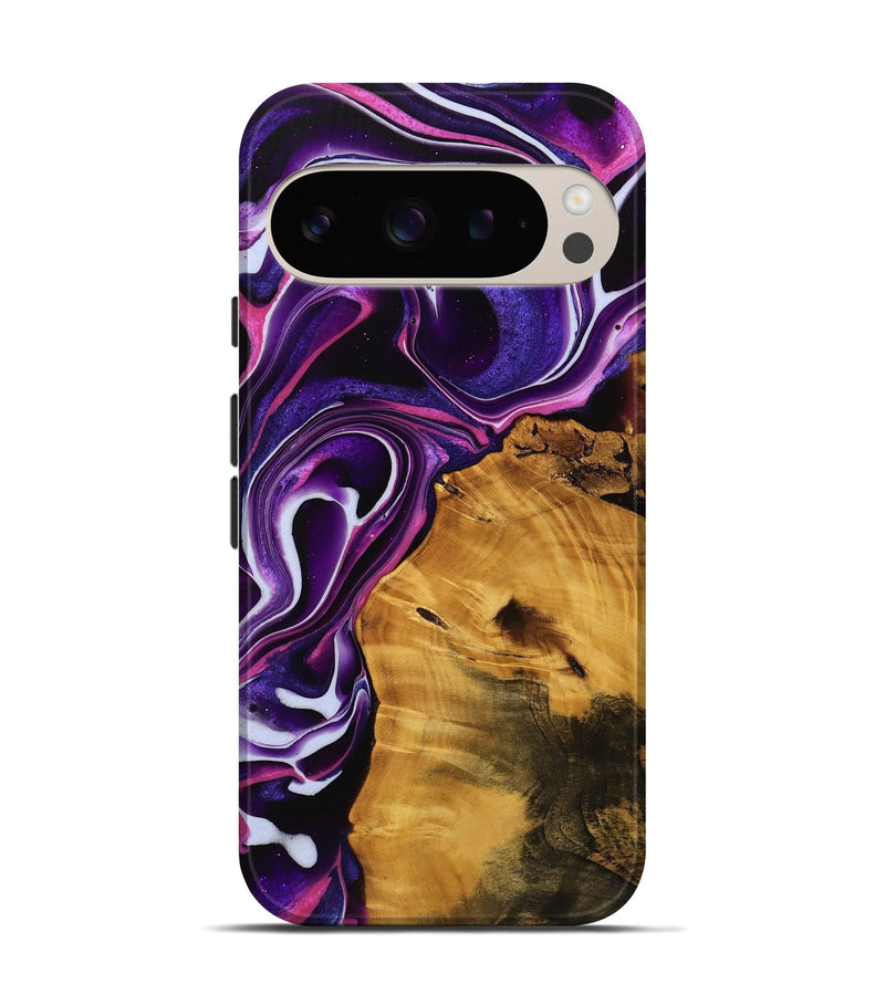 Pixel 9 Wood Live Edge Phone Case - Letitia (Purple, 738048)