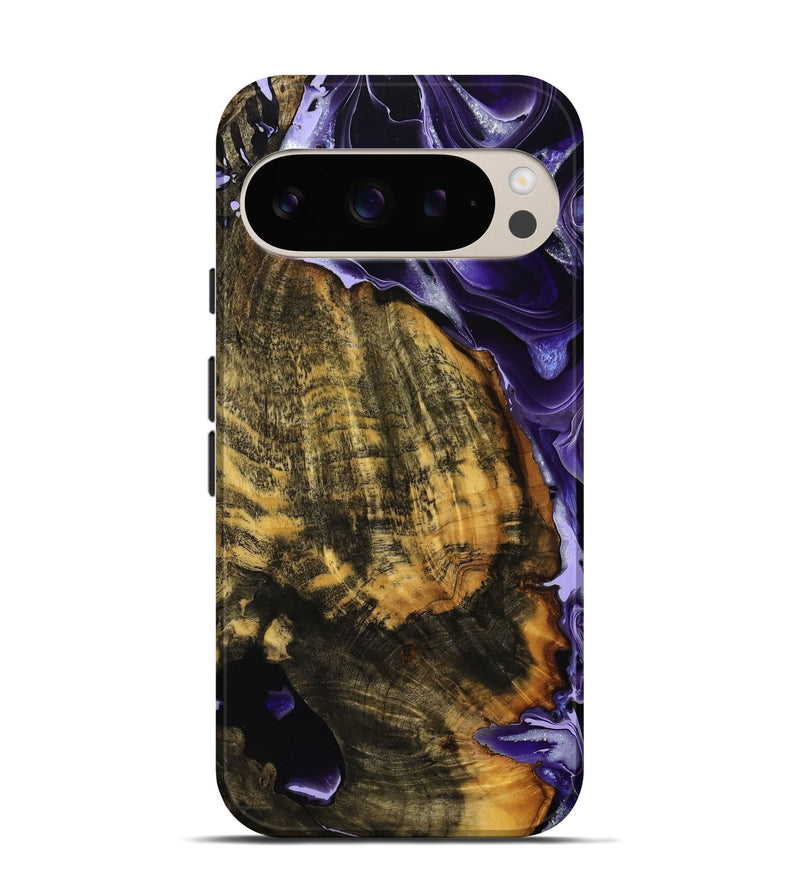 Pixel 9 Wood Live Edge Phone Case - Mani (Purple, 738052)